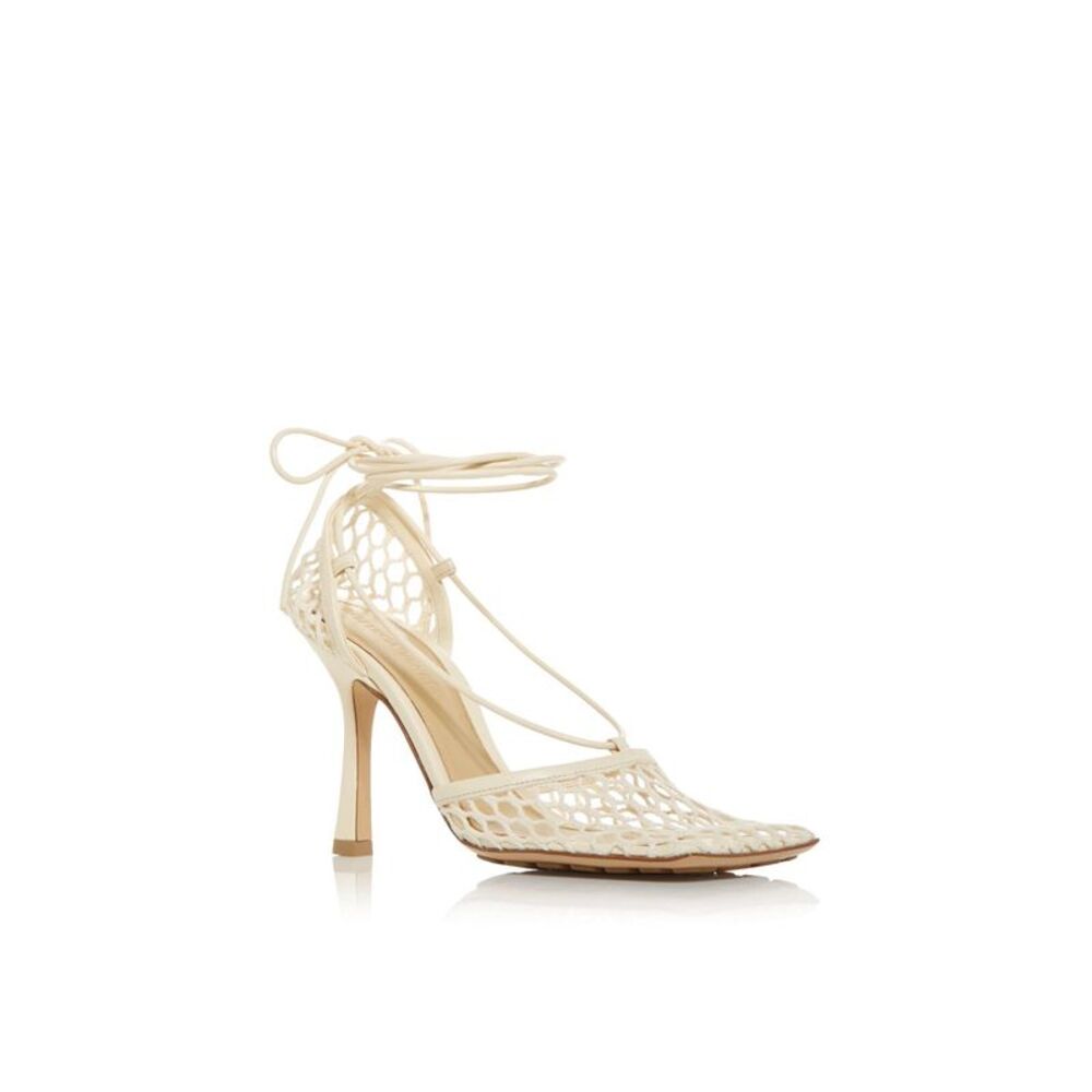 N / NICHOLAS Womens Beige Square Toe Stiletto Buckle Dress Heeled Sandal 6
